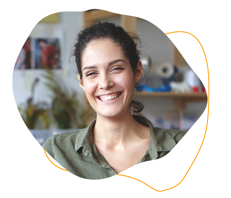 Smiling creative user